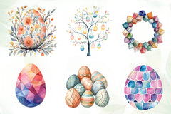 Mega Geometric Pastel Easter Clipart Bundle - CraftNest - Digital Crafting and Art