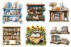 Summer Bookshelf Clipart Bundle - CraftNest - Digital Crafting and Art