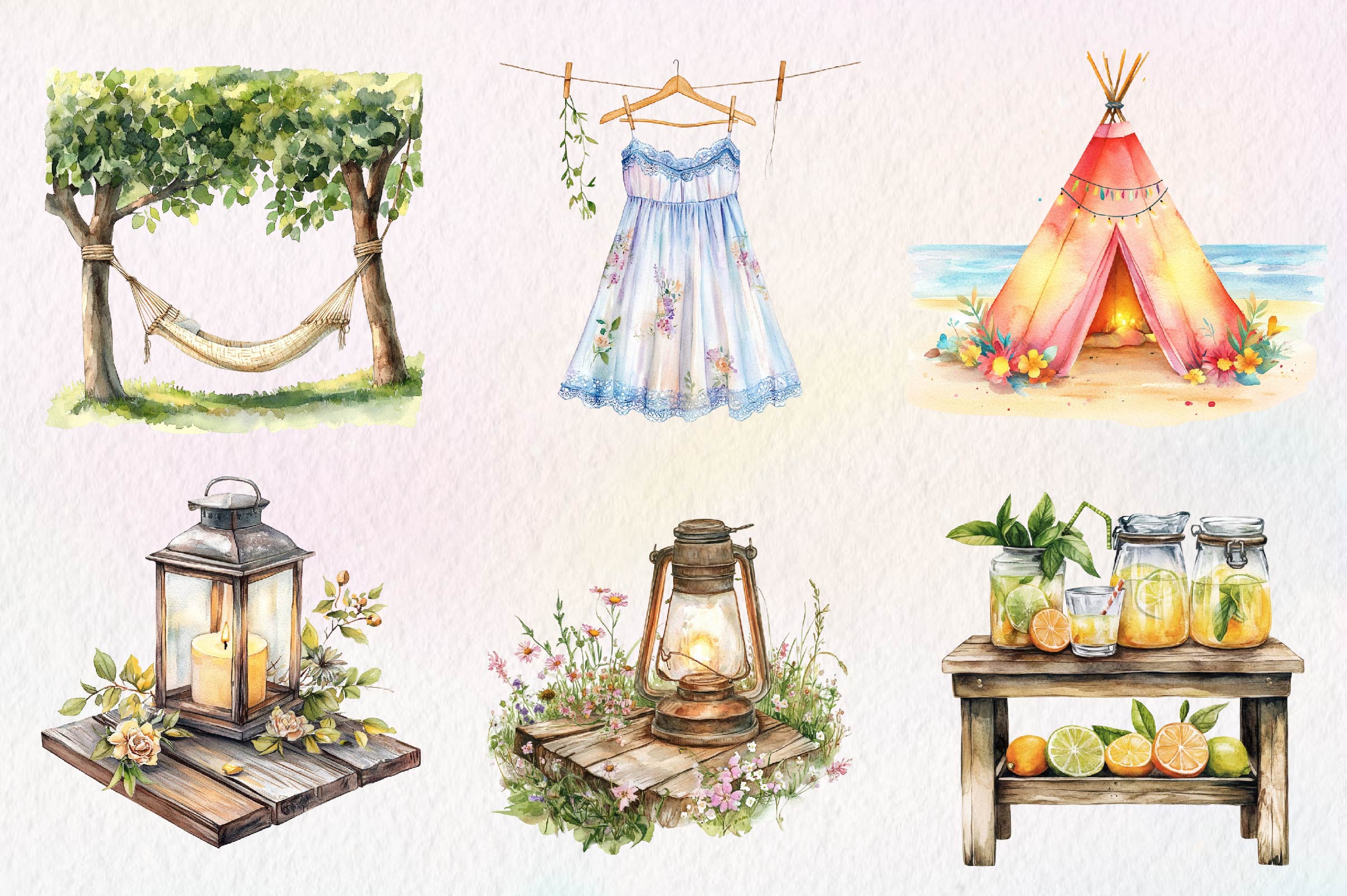 Cozy Summer Clipart Bundle 3 - CraftNest - Digital Crafting and Art