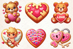 Valentine Cookies Clipart Bundle - CraftNest - Digital Crafting and Art