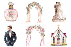 Retro Wedding Day Clipart Bundle - CraftNest - Digital Crafting and Art