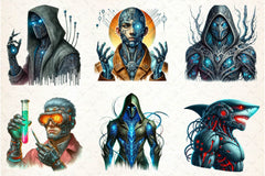 Biopunk Character Clipart Bundle - CraftNest - Digital Crafting and Art