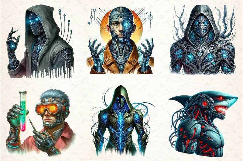 Biopunk Character Clipart Bundle - CraftNest - Digital Crafting and Art