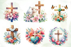 Pastel Christian Easter Clipart Bundle - CraftNest - Digital Crafting and Art
