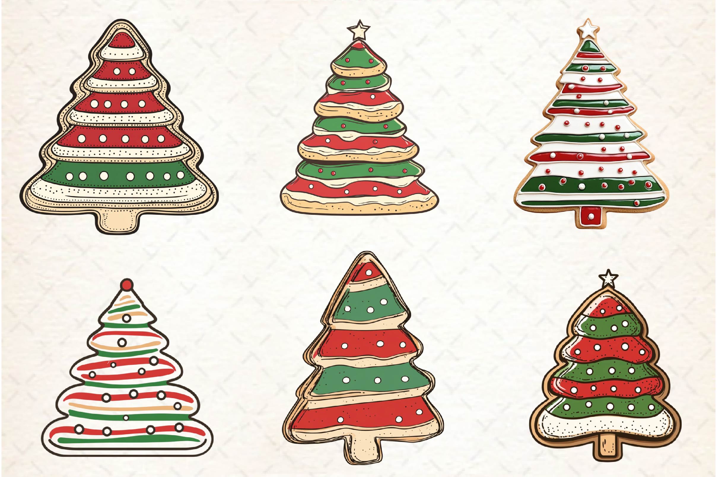 Christmas Tree Cake White Chocolate Clipart Bundle - CraftNest - Digital Crafting and Art