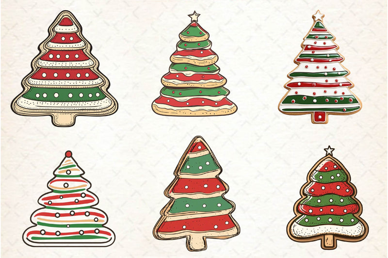 Christmas Tree Cake White Chocolate Clipart Bundle - CraftNest - Digital Crafting and Art