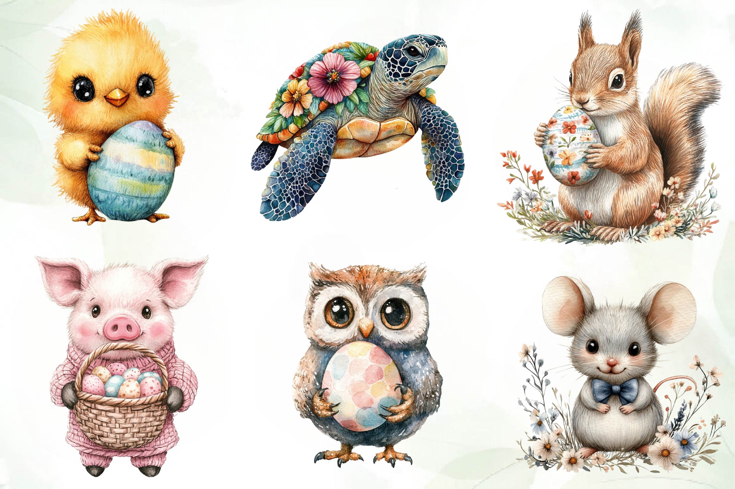 Cute Crochet Easter Animal Clipart Bundle - CraftNest - Digital Crafting and Art