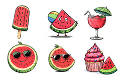 Summer Watermelon Clipart Bundle 2 - CraftNest - Digital Crafting and Art