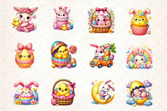 Kawaii Easter Day Clipart Bundle - CraftNest - Digital Crafting and Art