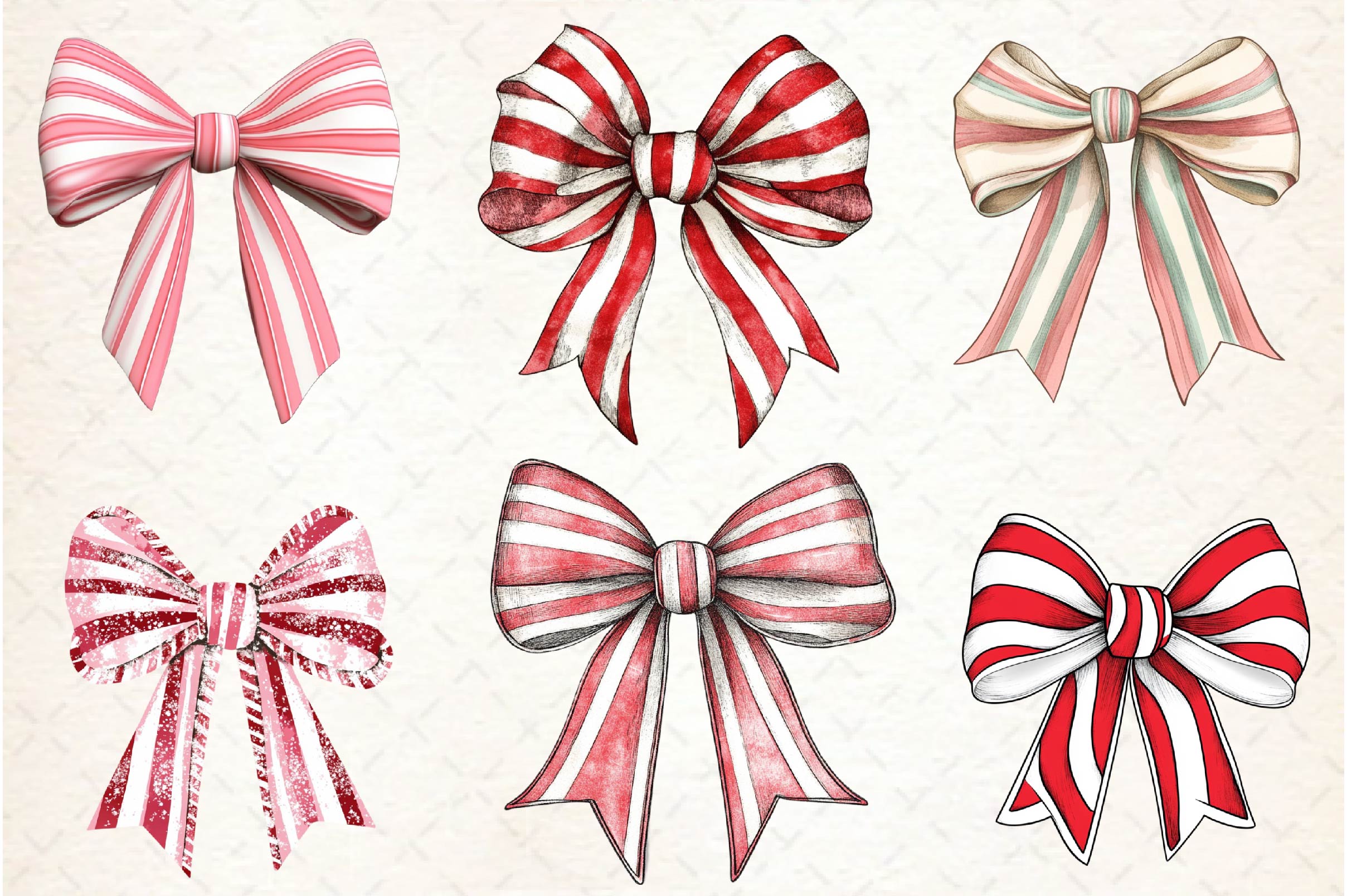 Cute Christmas Tree Cake Bow Clipart Bundle - CraftNest - Digital Crafting and Art