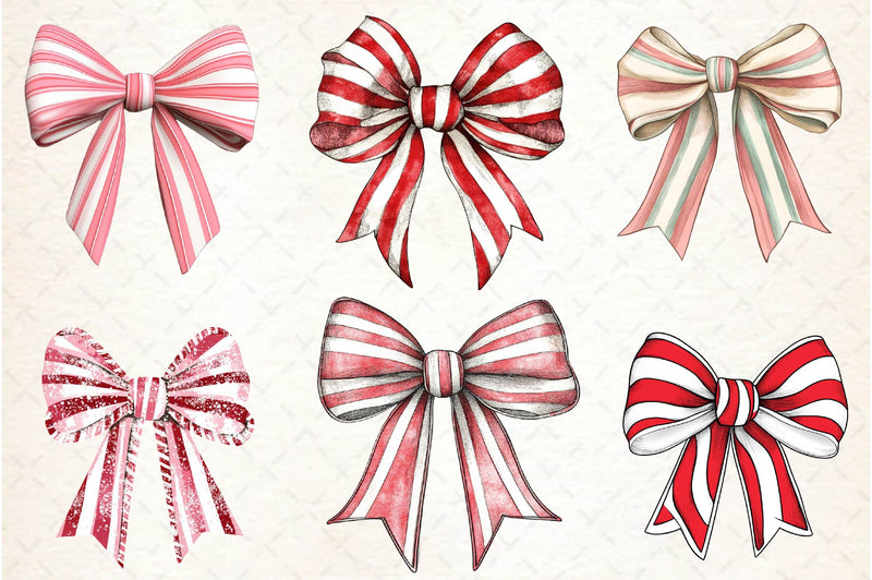 Cute Christmas Tree Cake Bow Clipart Bundle - CraftNest - Digital Crafting and Art