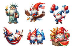4th Of July Gnomes Clipart Bundle - CraftNest - Digital Crafting and Art
