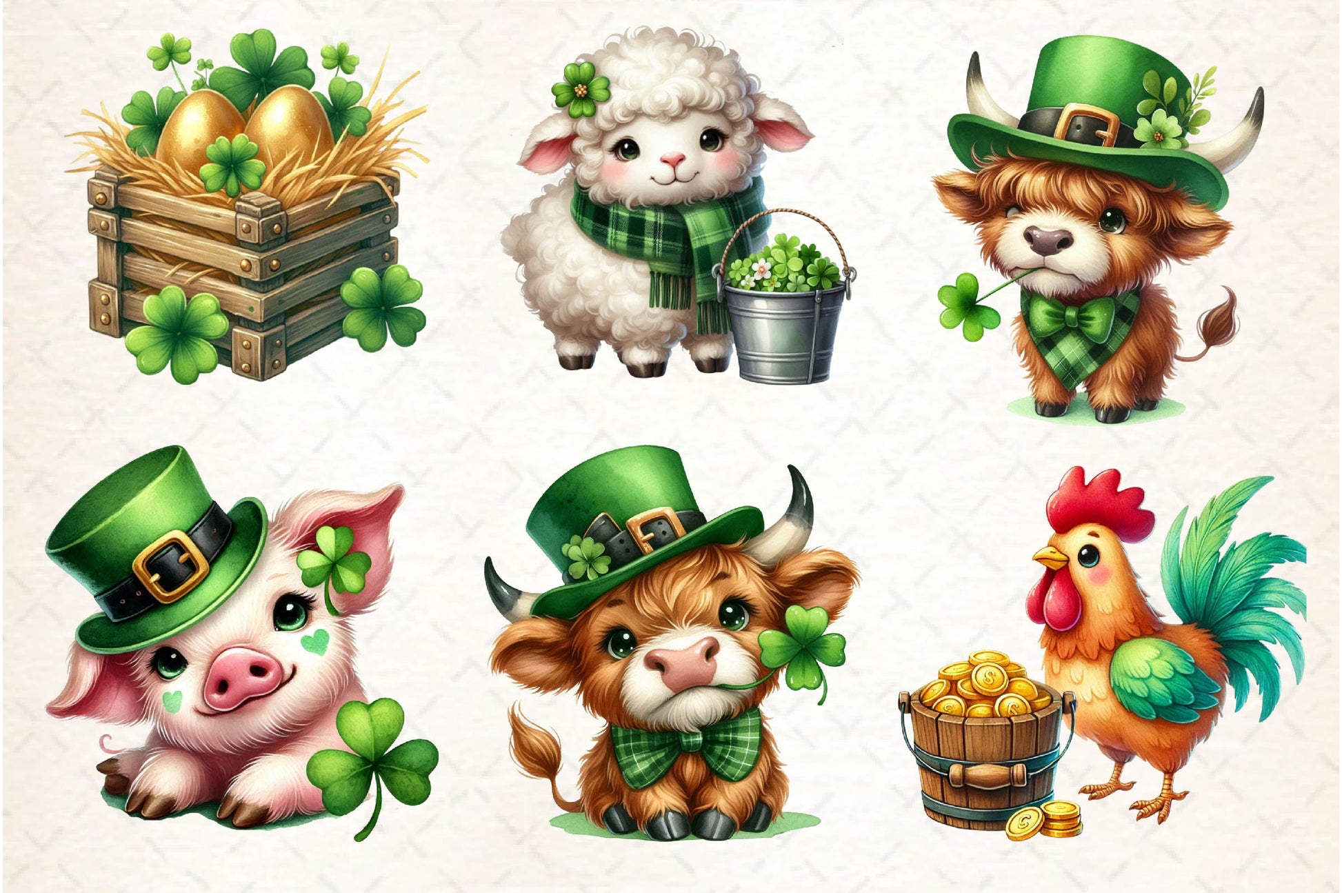 St Patrick's Day Farm Clipart Bundle 2 - CraftNest - Digital Crafting and Art