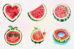 Summer Watermelon Clipart Bundle 1 - CraftNest - Digital Crafting and Art
