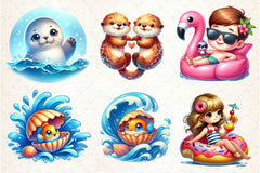 Summer Swimming Clipart Bundle - CraftNest - Digital Crafting and Art