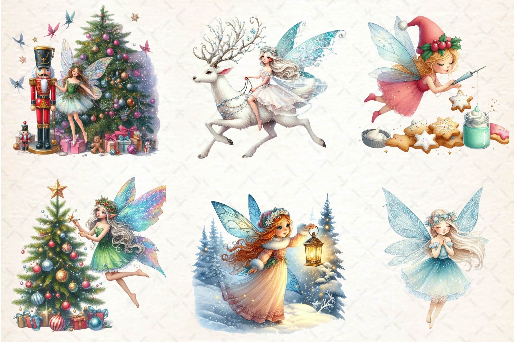 Beautiful Fairy Christmas Clipart Bundle - CraftNest - Digital Crafting and Art