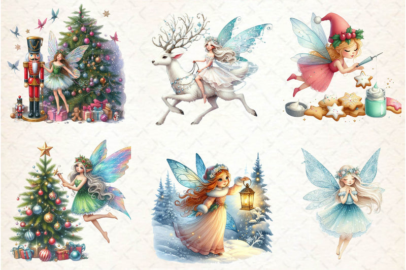 Beautiful Fairy Christmas Clipart Bundle - CraftNest - Digital Crafting and Art
