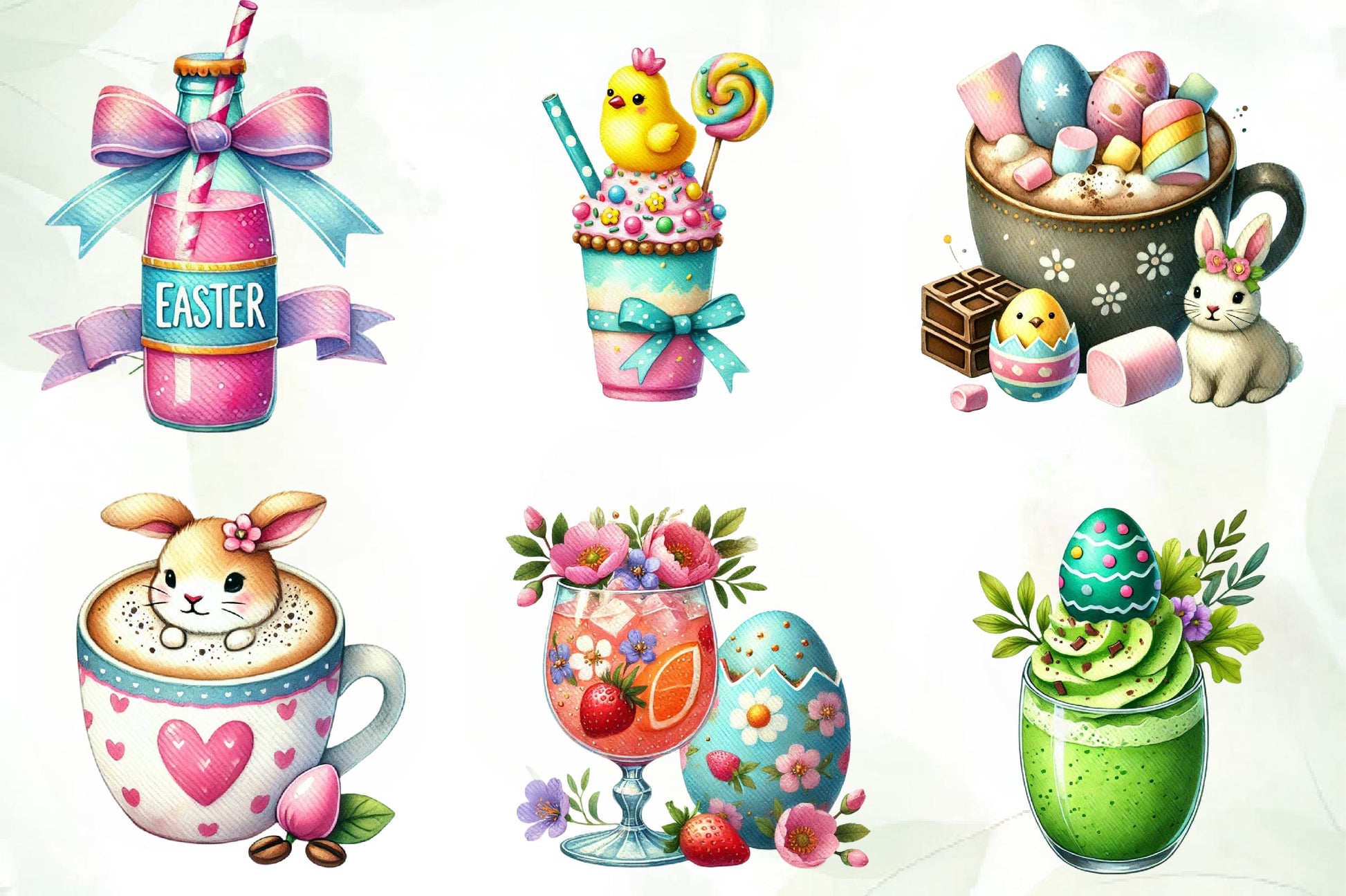 Easter Drinks Clipart Bundle - CraftNest - Digital Crafting and Art