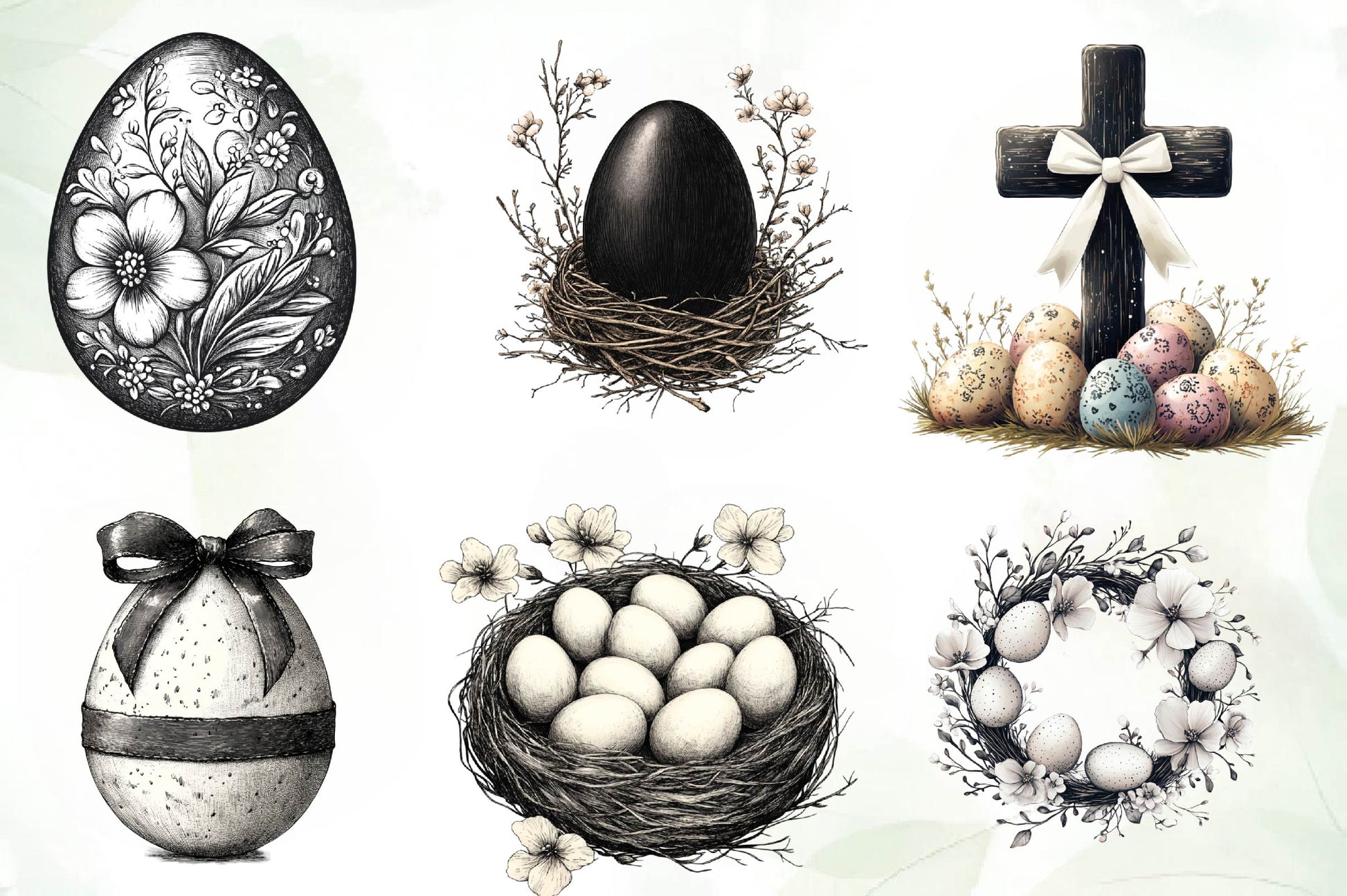 Black Easter Clipart Bundle - CraftNest - Digital Crafting and Art
