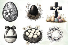 Black Easter Clipart Bundle - CraftNest - Digital Crafting and Art