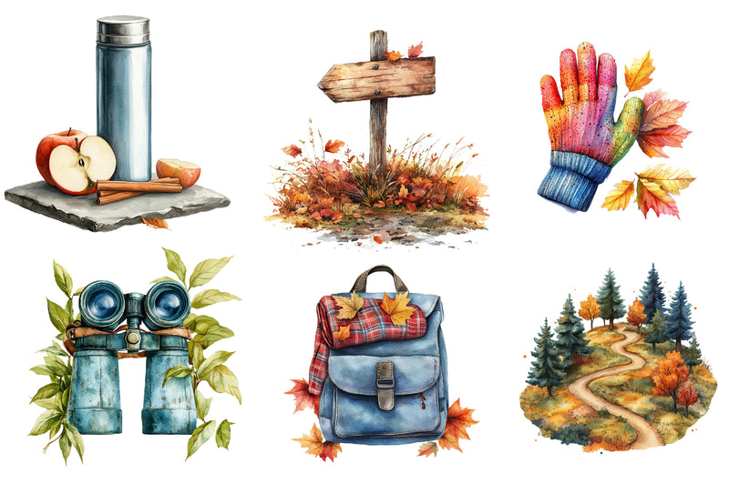 Autumn Nature Walk Clipart Bundle - CraftNest - Digital Crafting and Art