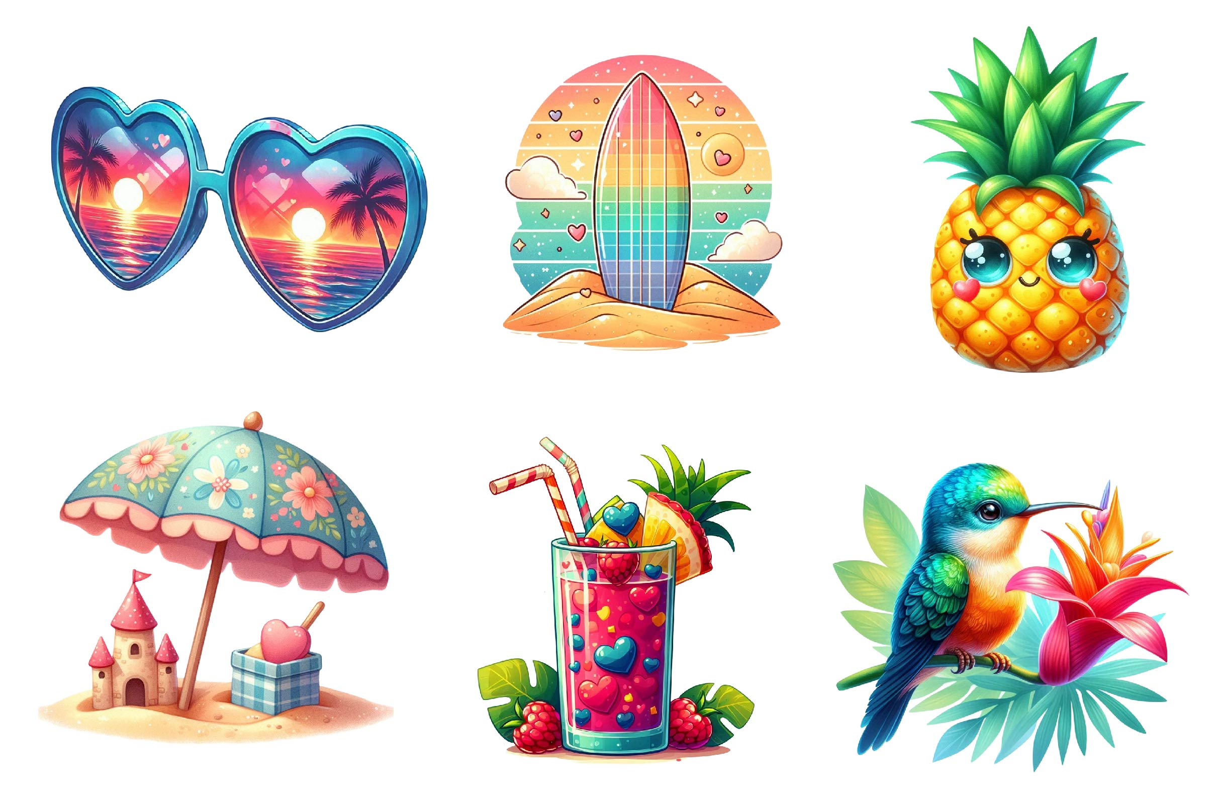 Love Summer Clipart Bundle - CraftNest - Digital Crafting and Art