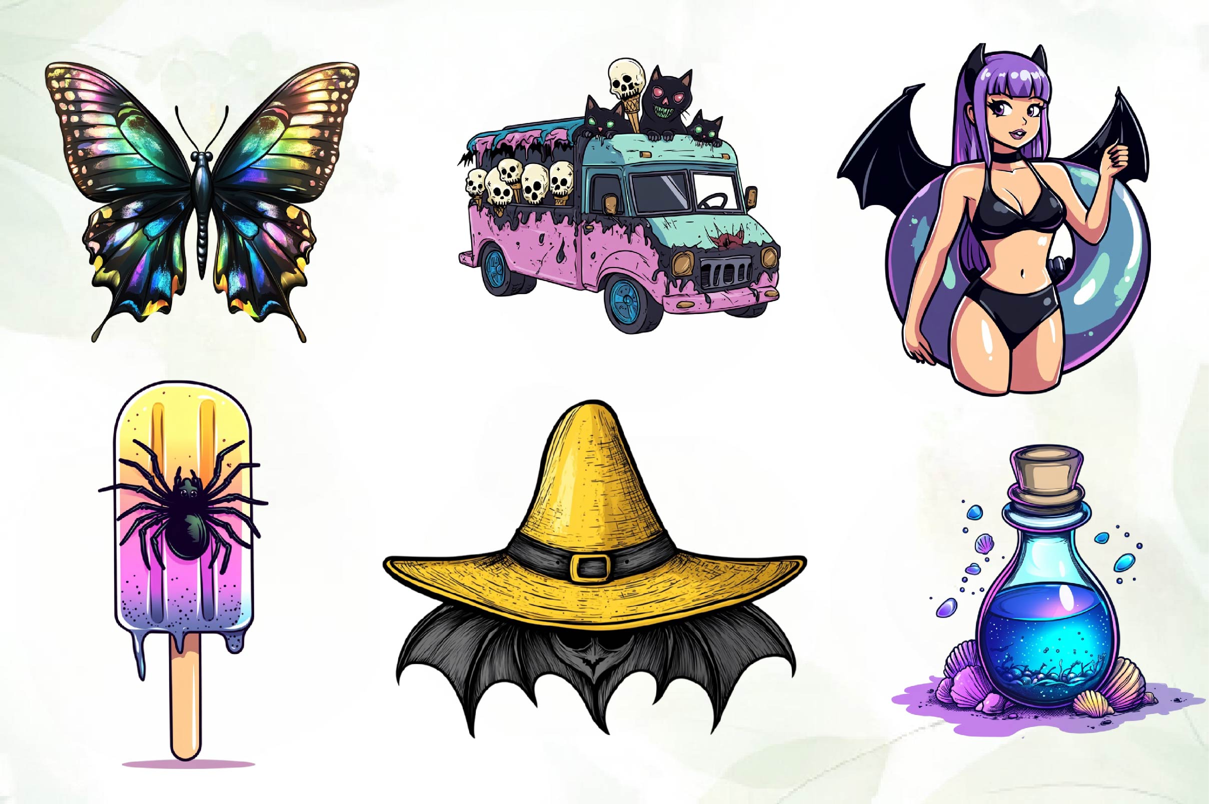 Gothic Summer Clipart Bundle 2 - CraftNest - Digital Crafting and Art