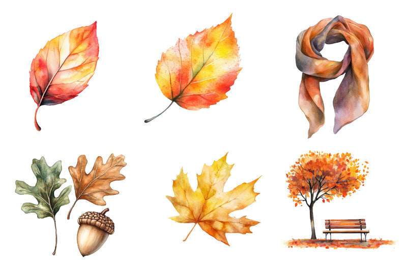 Serene Autumn Day Clipart Bundle - CraftNest - Digital Crafting and Art