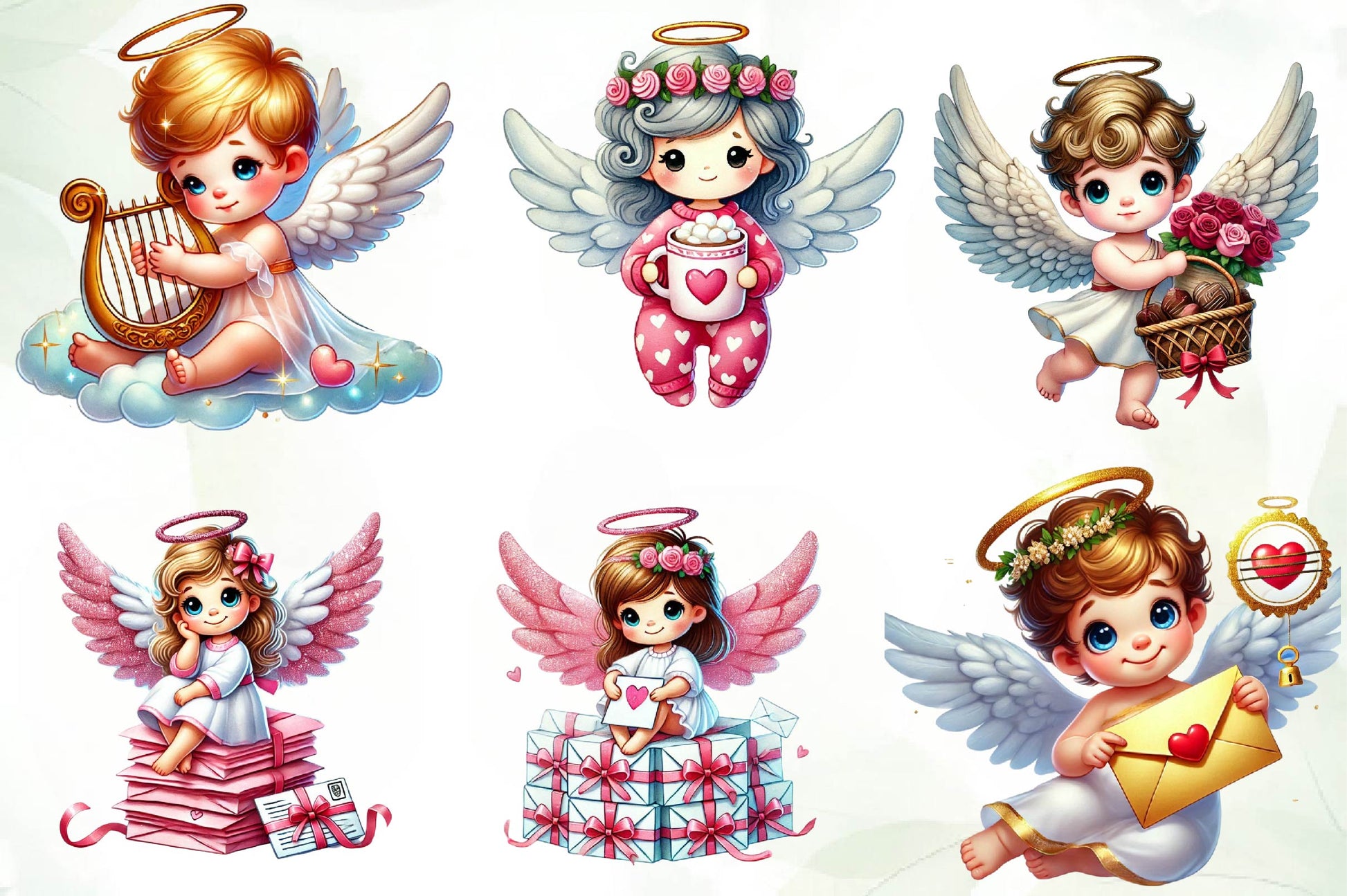 Valentines Angel Clipart Bundle - CraftNest - Digital Crafting and Art