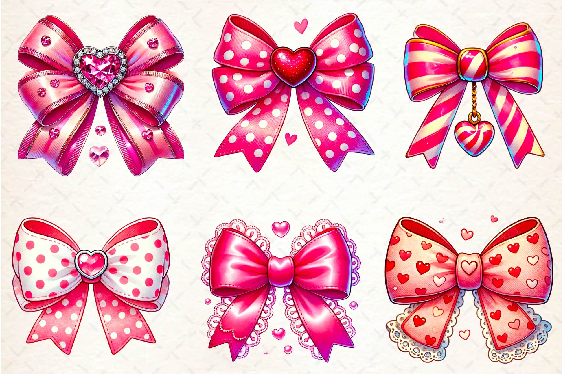 Pink Coquette Valentine Bow Clipart Bundle - CraftNest - Digital Crafting and Art