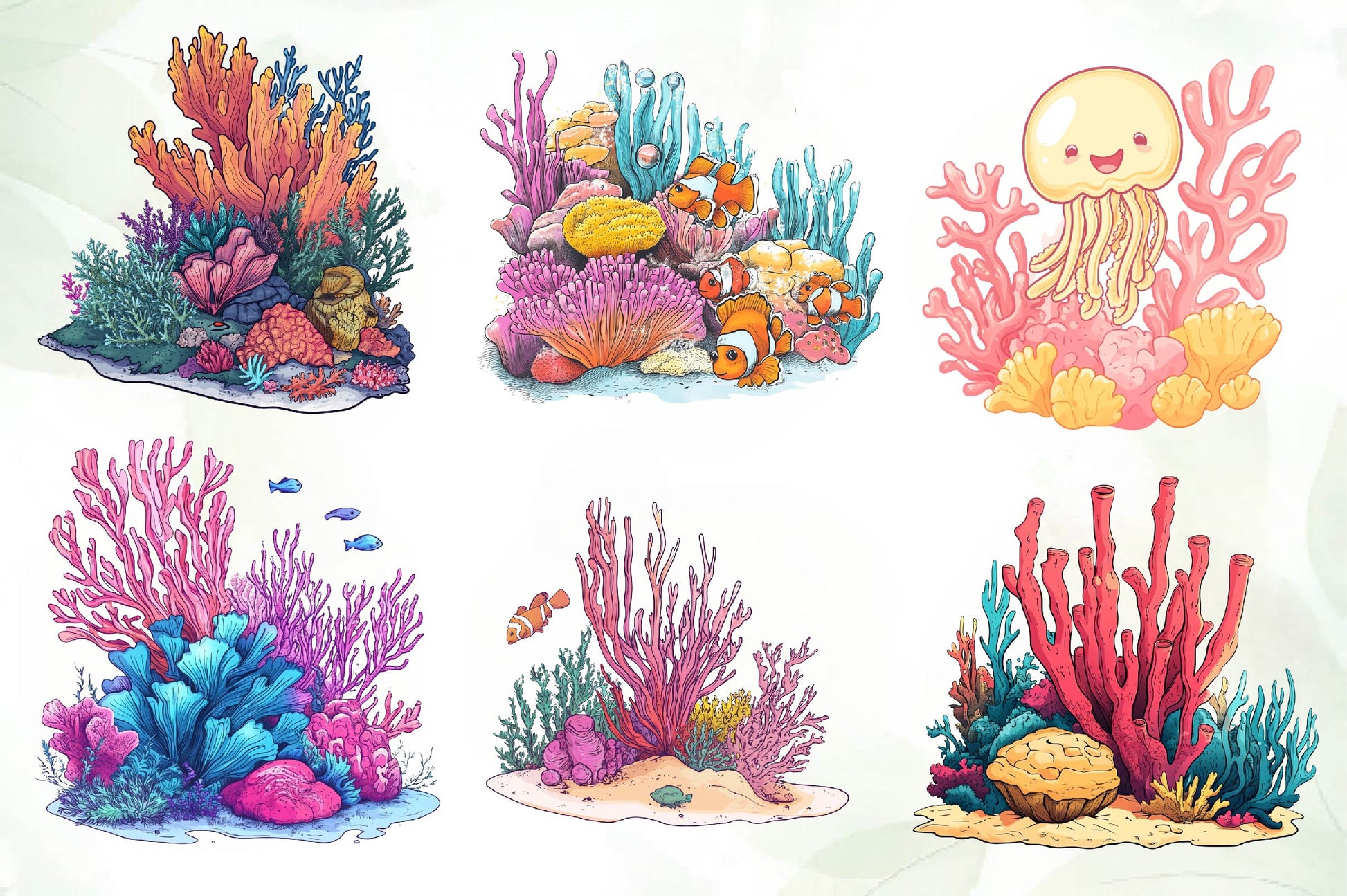 Coral Reef Clipart Bundle - CraftNest - Digital Crafting and Art