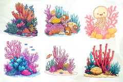 Coral Reef Clipart Bundle - CraftNest - Digital Crafting and Art