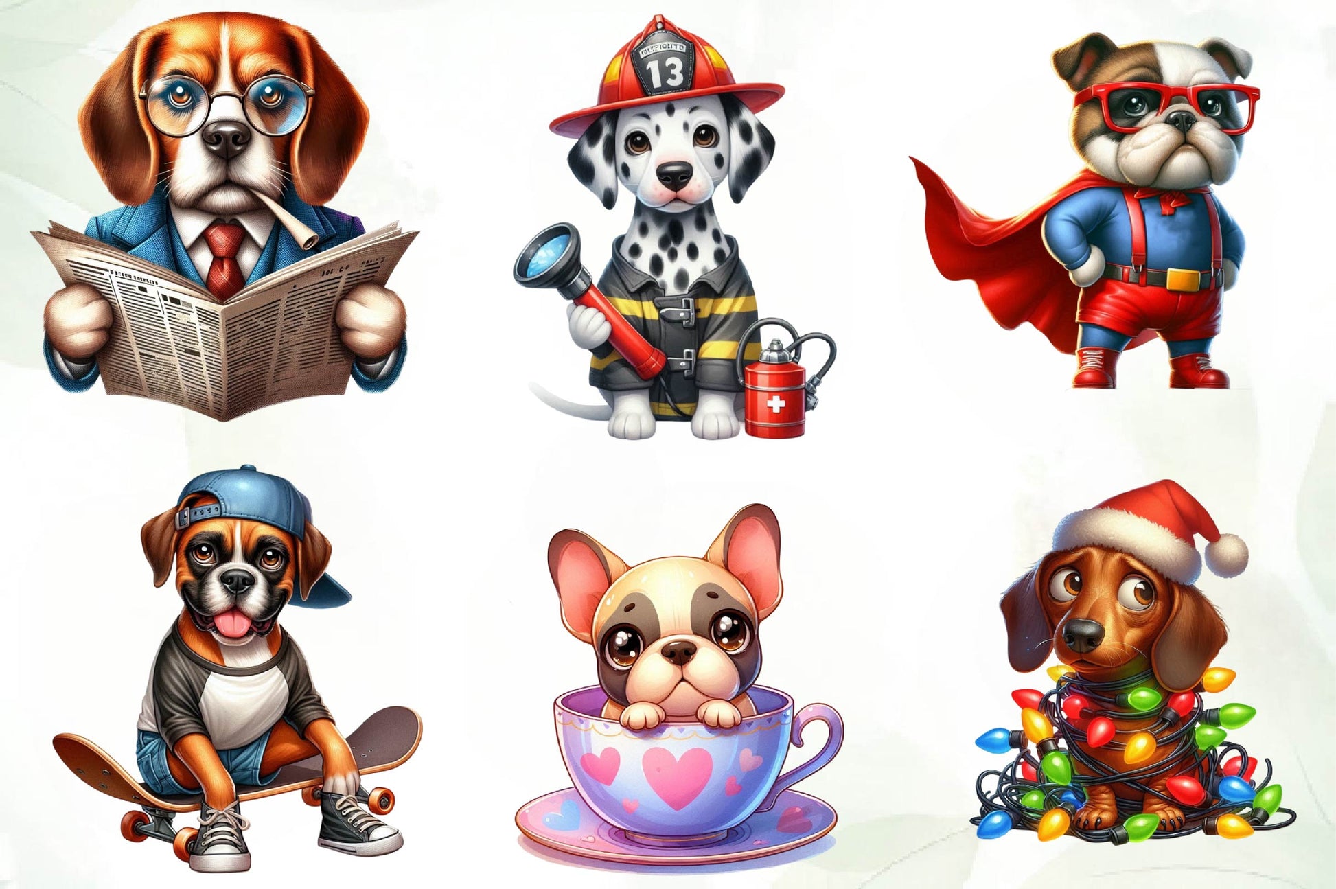 Quirky Funny Dog Clipart Bundle - CraftNest - Digital Crafting and Art