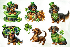 St Patricks Day Dachshund Dog Clipart Bundle - CraftNest - Digital Crafting and Art