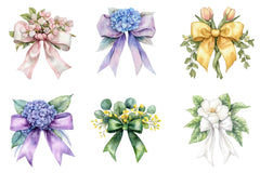 Spring Floral Bow Clipart - CraftNest - Digital Crafting and Art