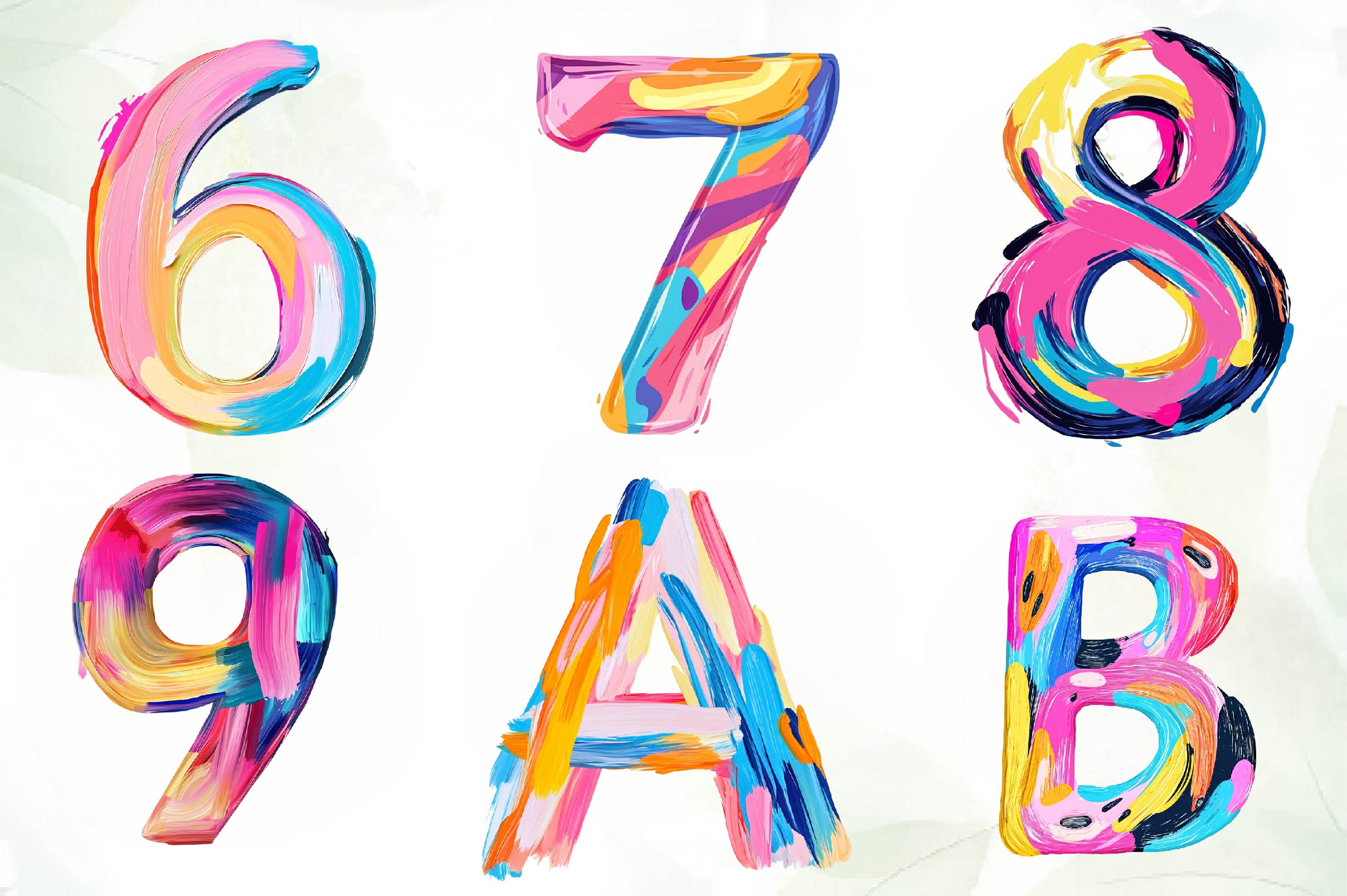 Brushstroke Letters Alphabet Clipart Bundle - CraftNest - Digital Crafting and Art