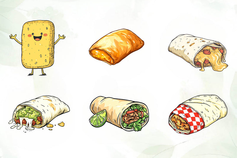 Burritos Clipart Bundle - CraftNest - Digital Crafting and Art