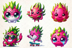 Dragon Fruit Clipart Bundle - CraftNest - Digital Crafting and Art