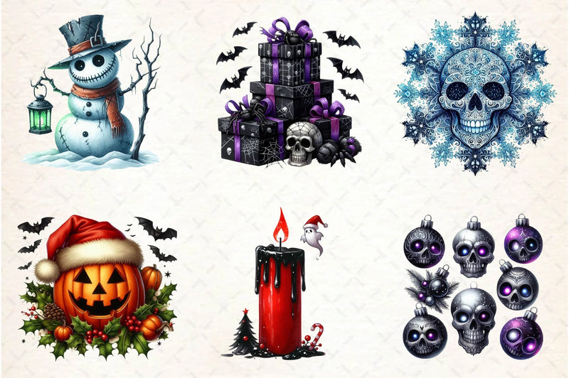 Spooky Christmas Clipart Bundle - CraftNest - Digital Crafting and Art