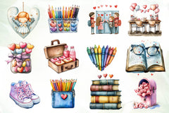 Valentines In School Clipart Bundle - CraftNest - Digital Crafting and Art