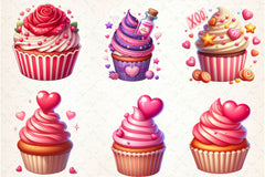 Valentines Day Cupcakes Clipart Bundle - CraftNest - Digital Crafting and Art