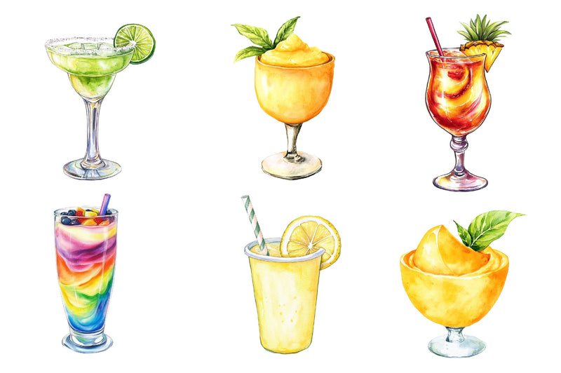 Summer Tropical Cup Clipart Bundle 1 - CraftNest - Digital Crafting and Art