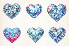Diamonds Hearts Valentines Day Clipart Bundle - CraftNest - Digital Crafting and Art