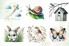 Black And White Spring Clipart Bundle - CraftNest - Digital Crafting and Art