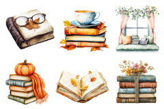 Autumn Reading Clipart Bundle - CraftNest - Digital Crafting and Art