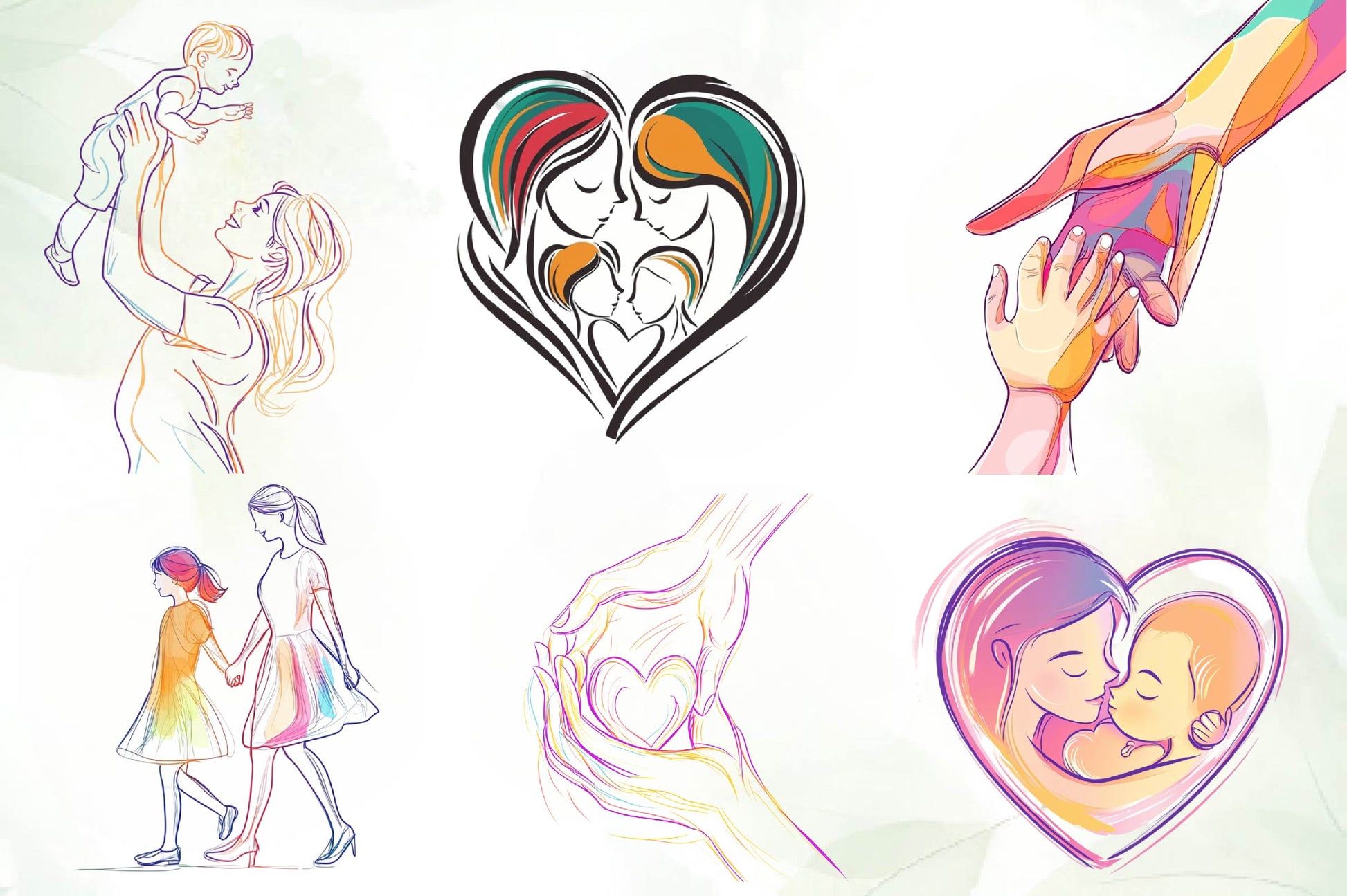 Minimalist Mothers Day Clipart Bundle - CraftNest - Digital Crafting and Art