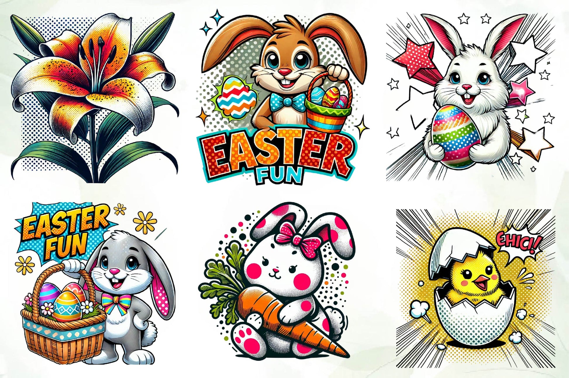 Easter Pop Art Clipart Bundle - CraftNest - Digital Crafting and Art