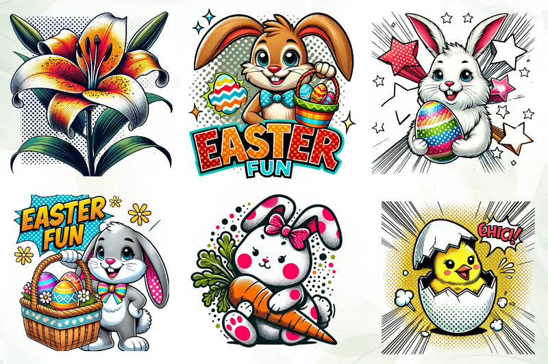 Easter Pop Art Clipart Bundle - CraftNest - Digital Crafting and Art
