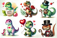 Valentines Day T Rex Clipart Bundle - CraftNest - Digital Crafting and Art
