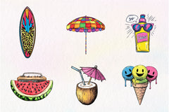 Funky Summer Clipart Bundle - CraftNest - Digital Crafting and Art